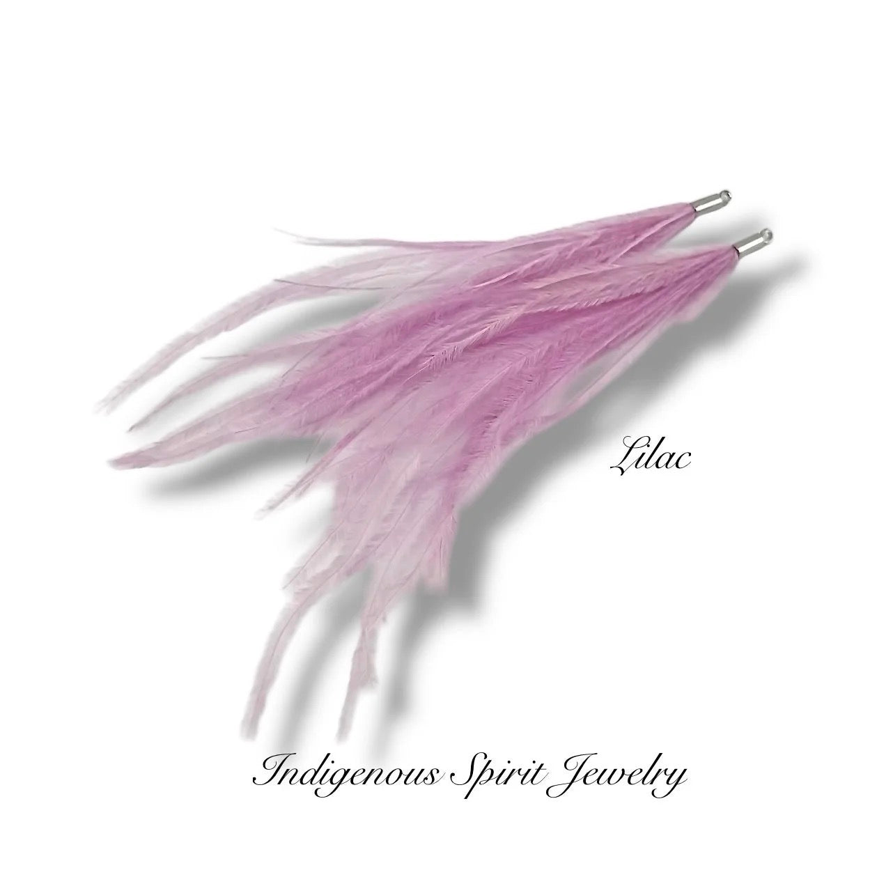 Long Feather - Narrow Silver Base Connectors