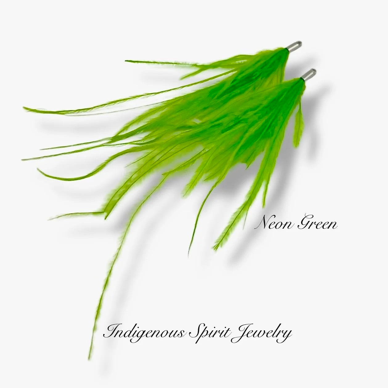 Long Feather - Narrow Silver Base Connectors