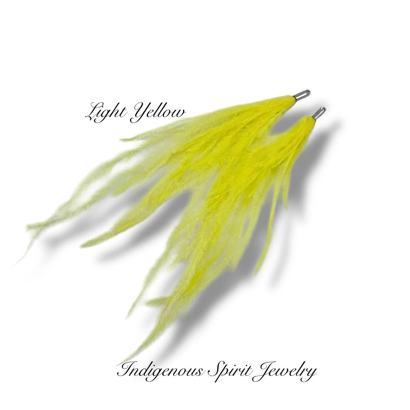 Long Feather - Narrow Silver Base Connectors