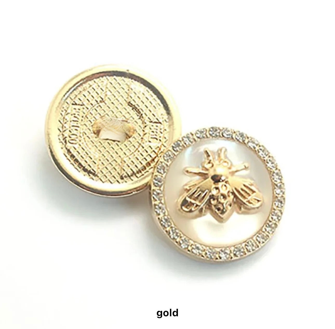 Repurposed Bee Button Cabochons - 5 colours!