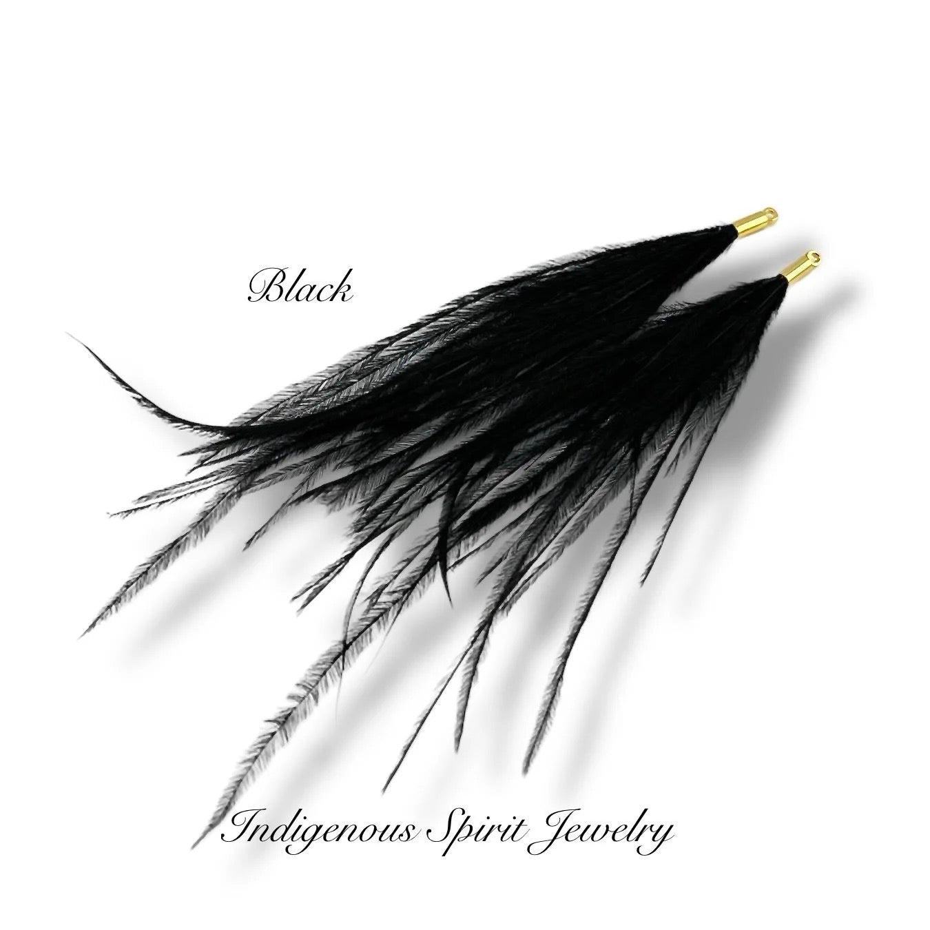 Long Feather - Narrow Gold Base Connectors