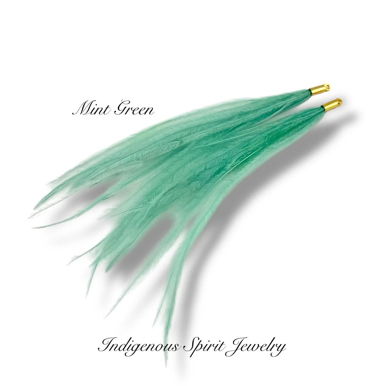 Long Feather - Narrow Gold Base Connectors