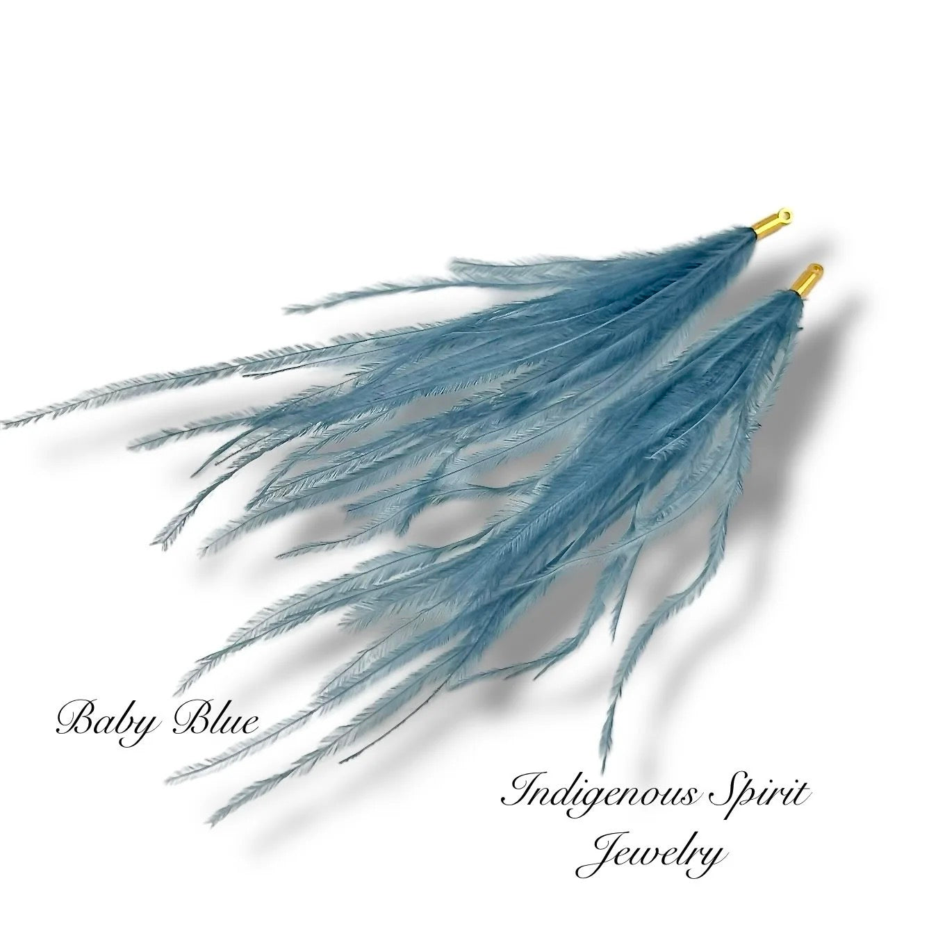 Long Feather - Narrow Gold Base Connectors