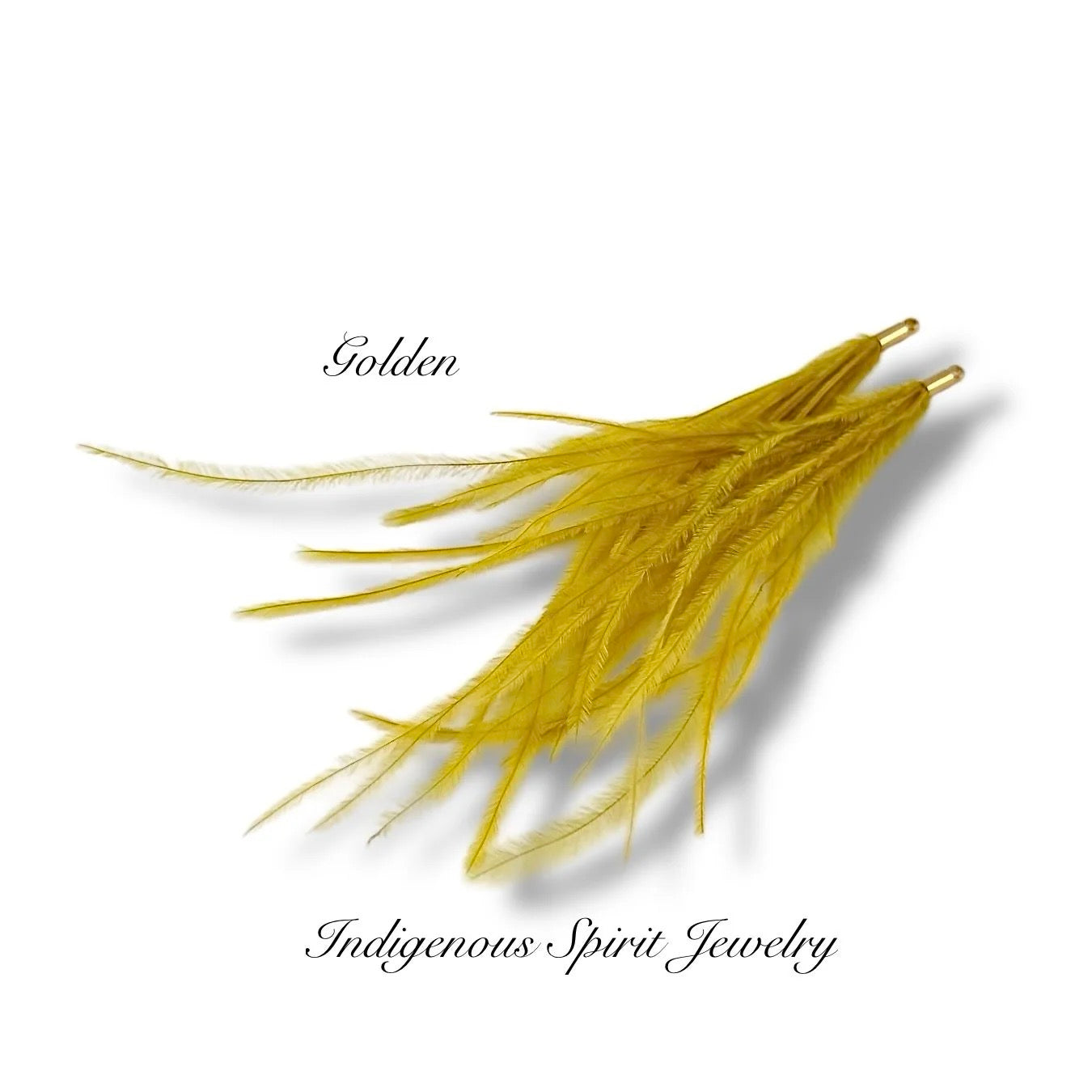 Long Feather - Narrow Gold Base Connectors