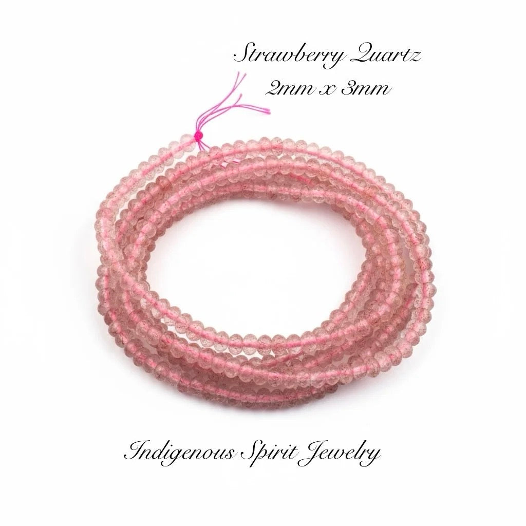 Faceted Gemstone Beads (2mm x 3mm)