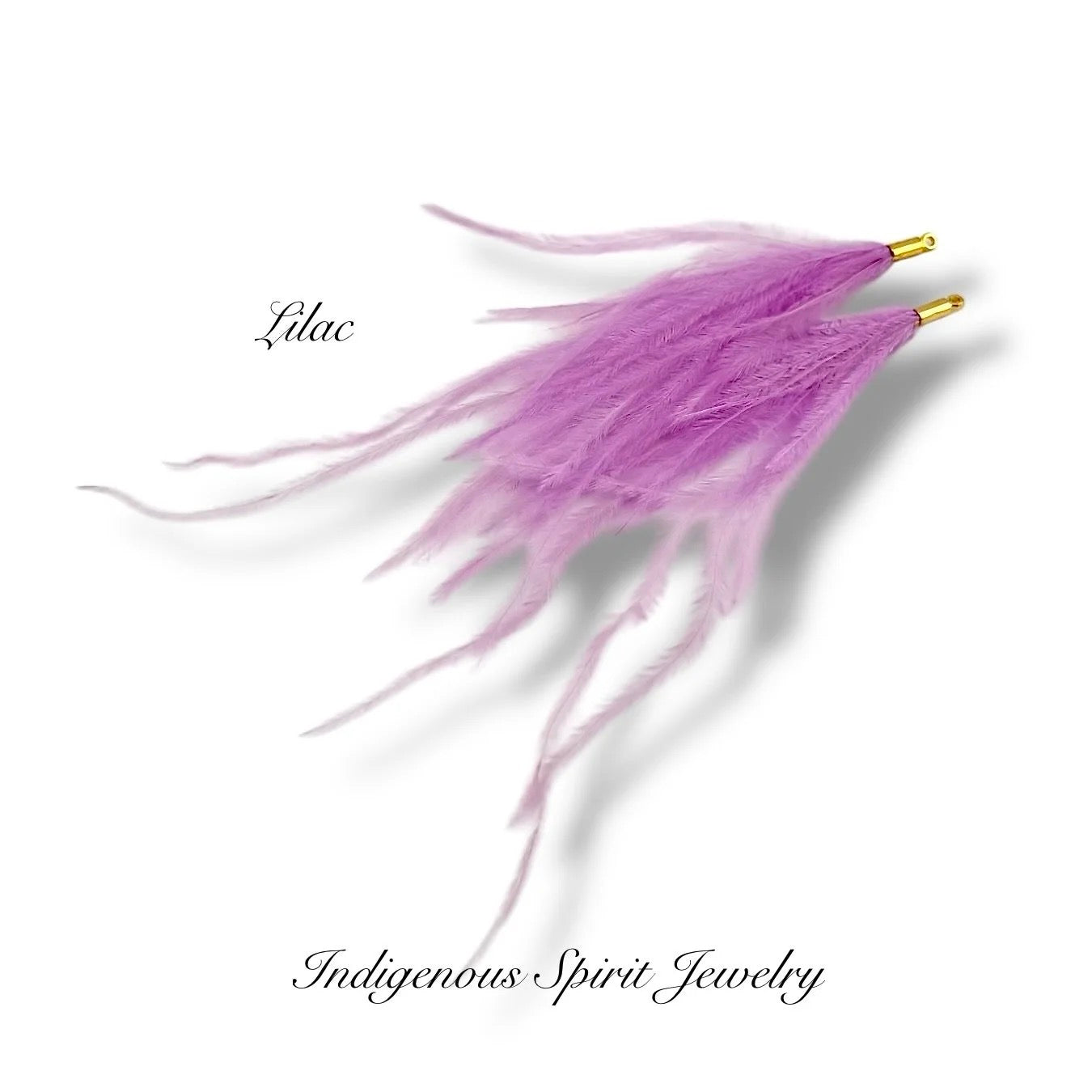 Long Feather - Narrow Gold Base Connectors