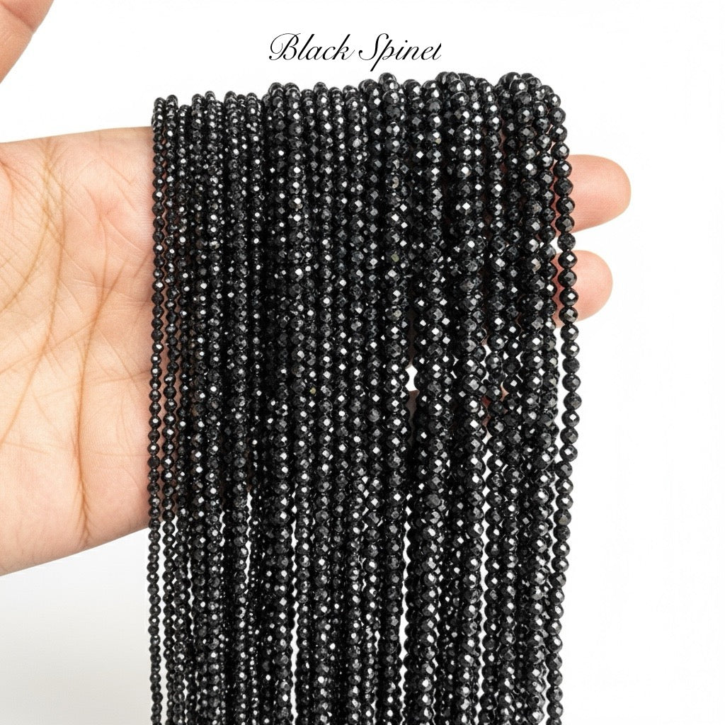 Faceted Gemstone Beads (2mm x 3mm)