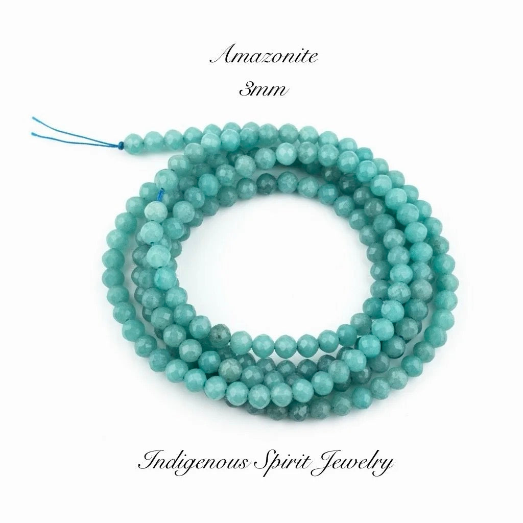 3mm Faceted Gemstone Beads