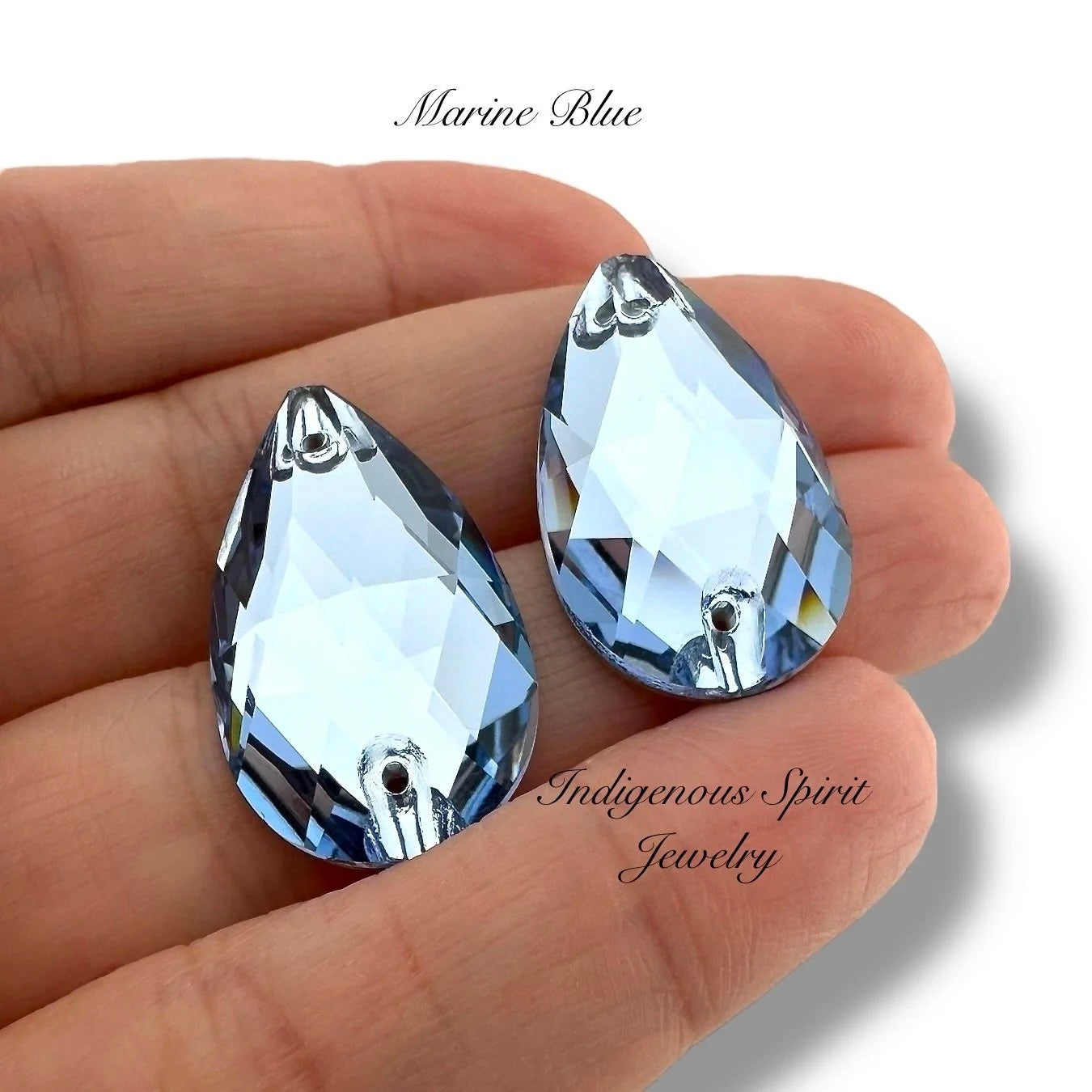 COLLECTION - 17mm x 28mm Teardrop K9 Crystal Sew-on Cabochons
