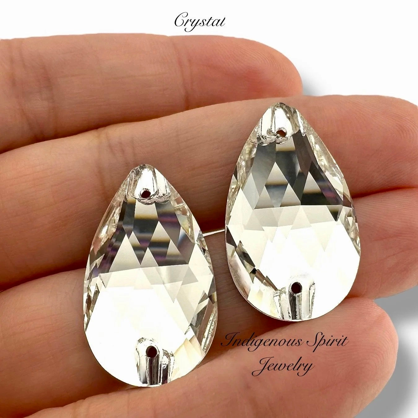 COLLECTION - 17mm x 28mm Teardrop K9 Crystal Sew-on Cabochons