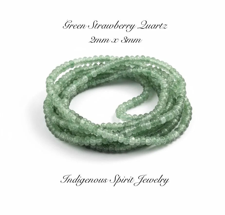 Faceted Gemstone Beads (2mm x 3mm)