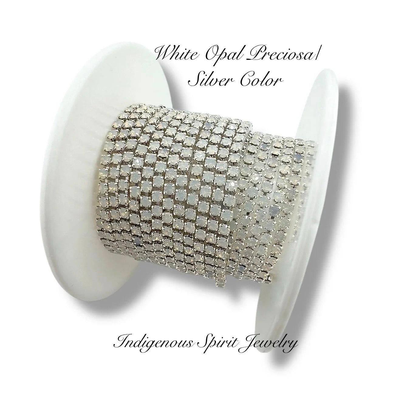 Preciosa White Opal/Silver Colour Plated SS6 Banding
