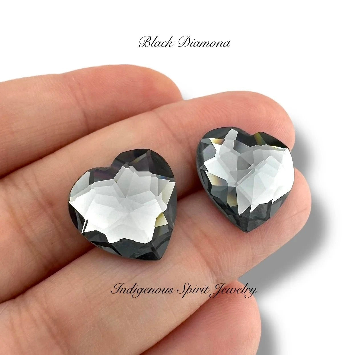 COLLECTION  - 16mm Heart Flower Cut K9 Crystal Cabochons