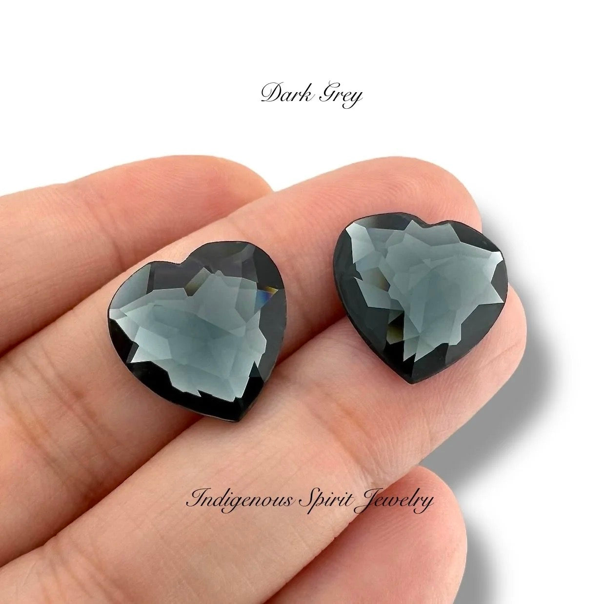 COLLECTION  - 16mm Heart Flower Cut K9 Crystal Cabochons