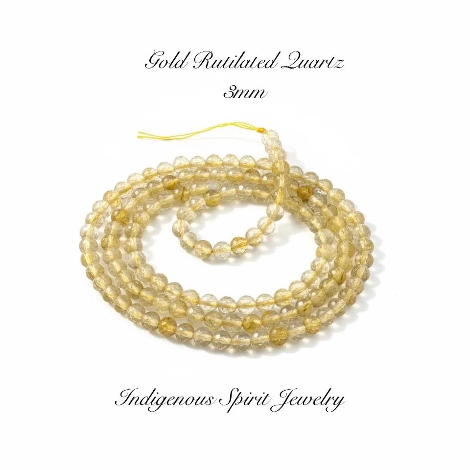 3mm Faceted Gemstone Beads