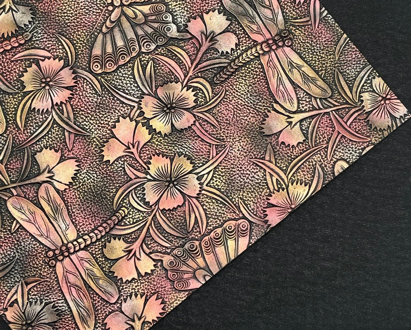 COLLECTION - Dragonfly & Butterfly Embossed Faux Leather Backing