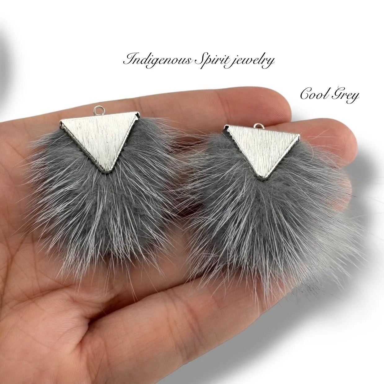 Silver Base - Mini Mink Fur Connectors – Indigenous Jewelry Supplies