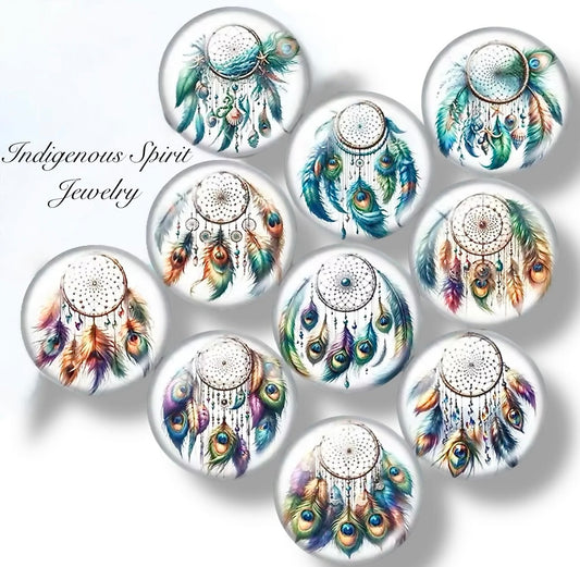 18mm Dreamcatcher Glass Cabochon Collection