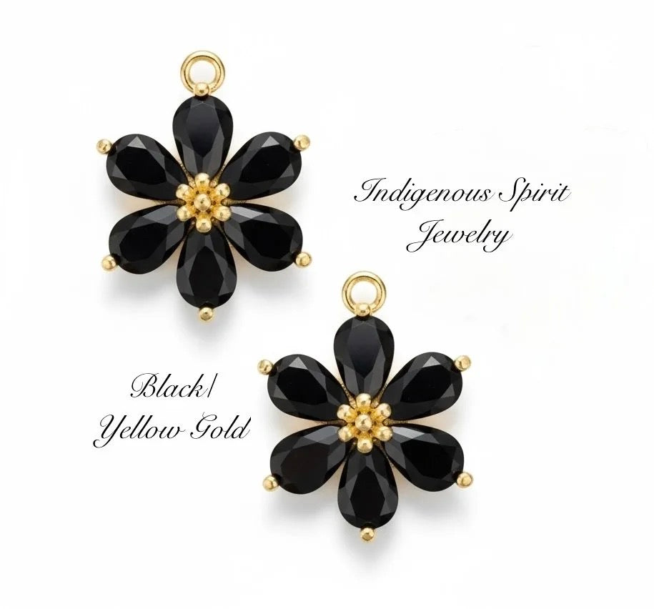 18k Gold Plated Flower Charms