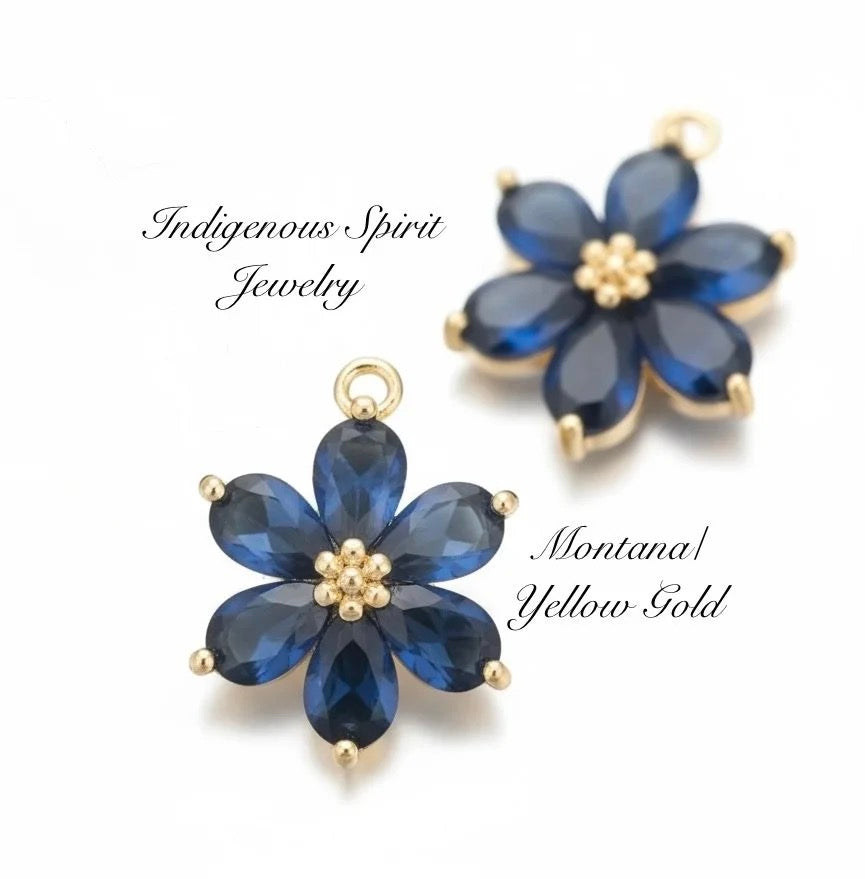 18k Gold Plated Flower Charms