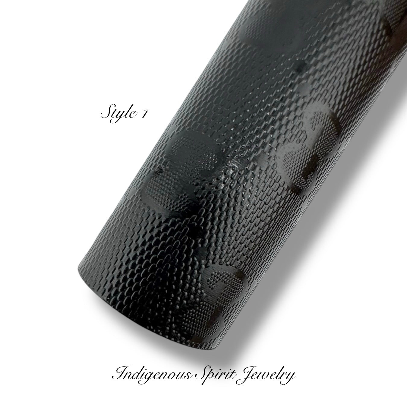 Style 2 - Fancy Letter Faux Leather Backing