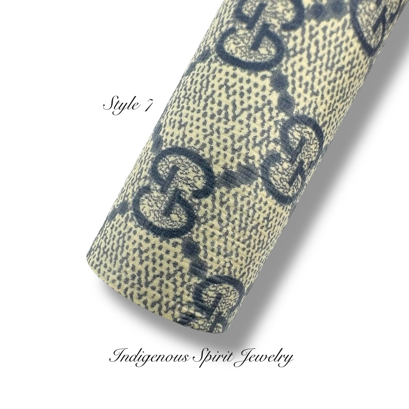 Style 2 - Fancy Letter Faux Leather Backing