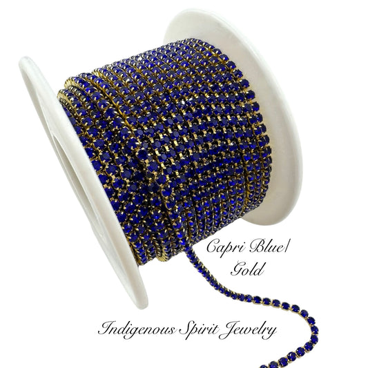 Capri Blue Gold Colour Plated