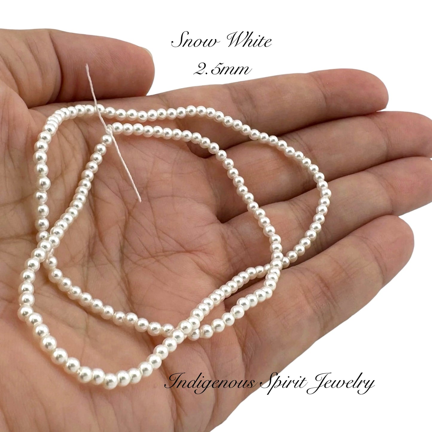 2.5mm Glass Pearl Strands