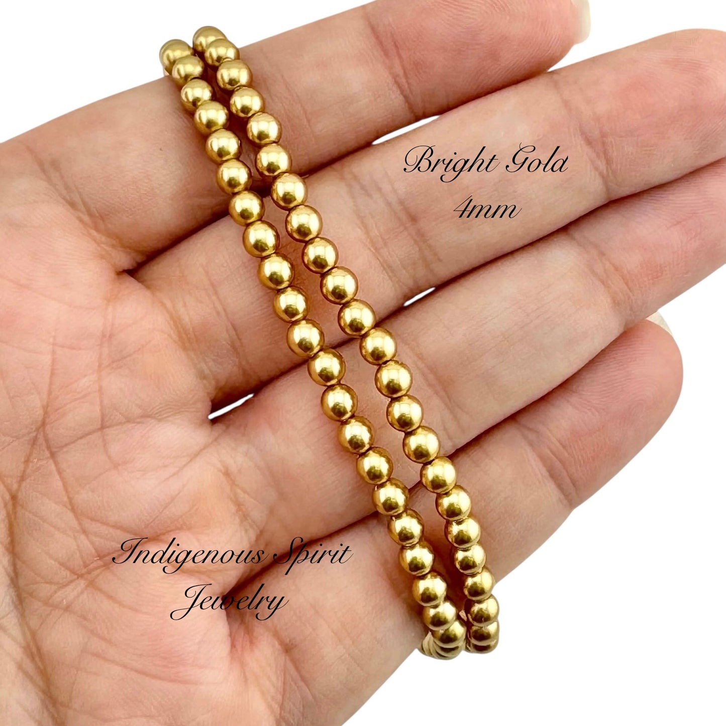 4mm Glass Pearl Strands