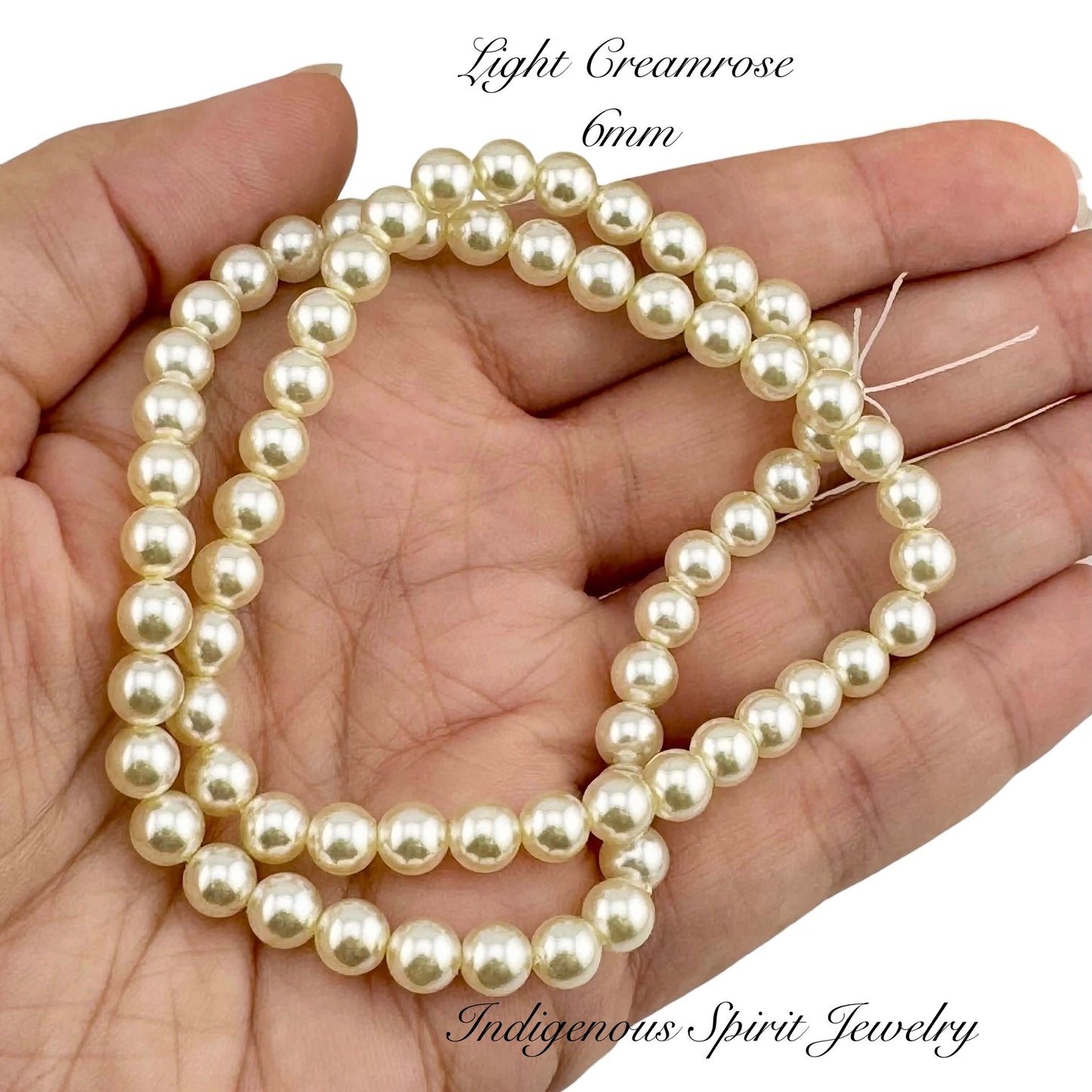 6mm Glass Pearl Strands