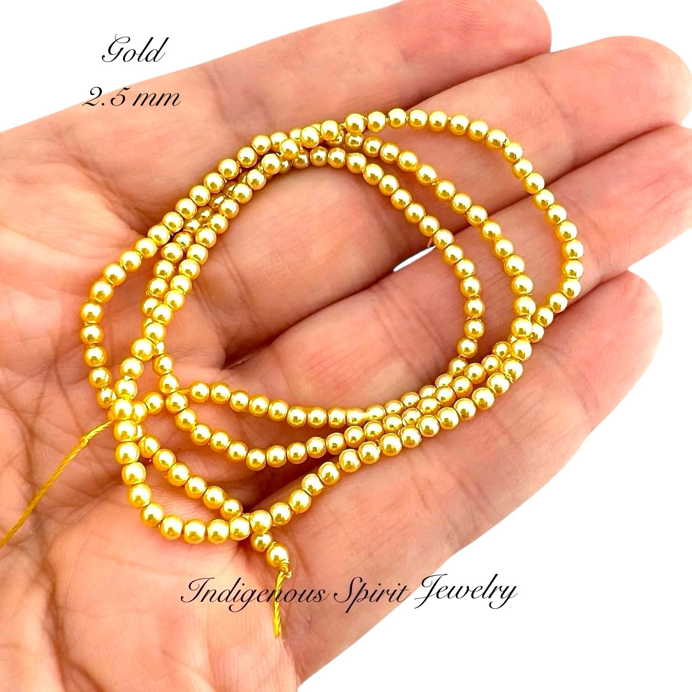 2.5mm Glass Pearl Strands