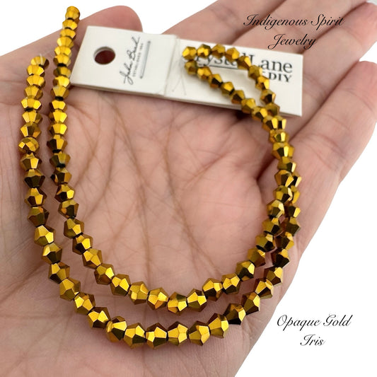 4mm Opaque Gold Iris - Crystal Lane