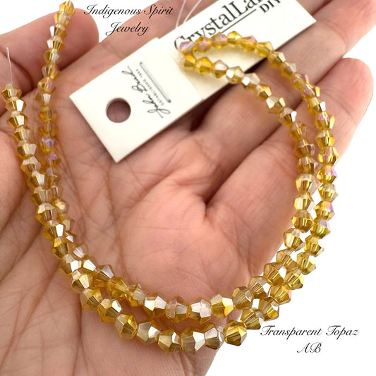 4mm Transparent Topaz AB - Crystal Lane