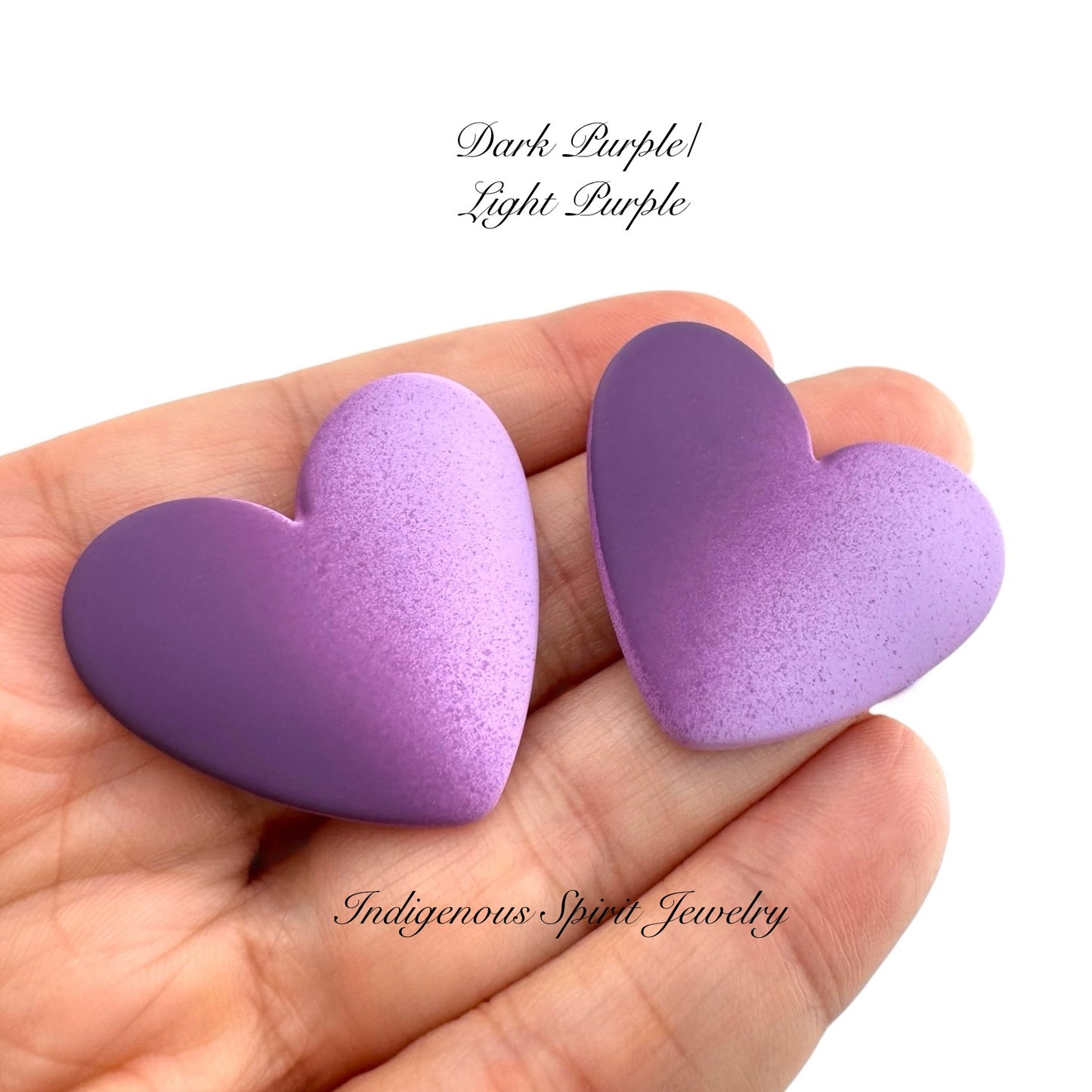 Two Tone XL Matte Heart Cabochons