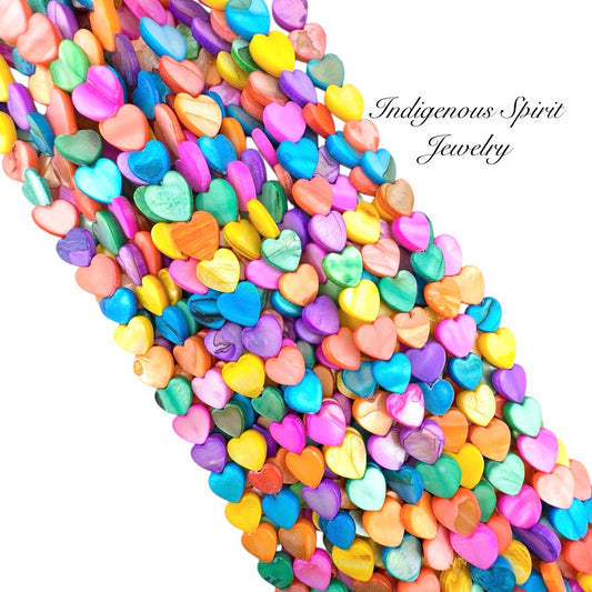 Mother Of Pearl Shell Hearts (10mm x 11mm)