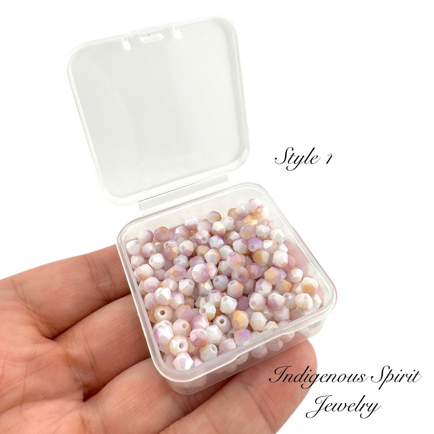4mm Multi-colour Glass Bicone Beads - 20g box (11 colours!)