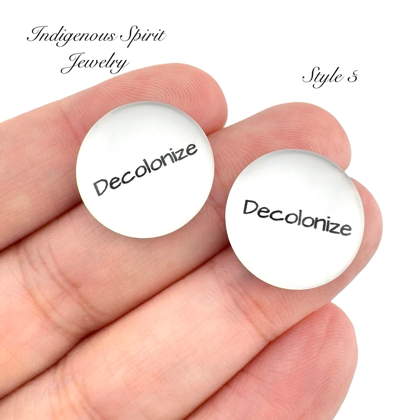 18mm Indigenous Sayings Glass Cabochons