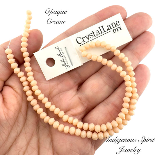 Opaque Cream - Crystal Lane (3mm x 4mm)