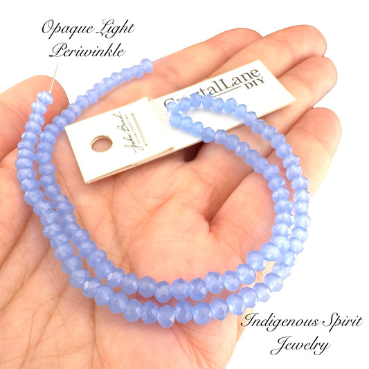 Opaque Light Periwinkle - Crystal Lane (3mm x 4mm)