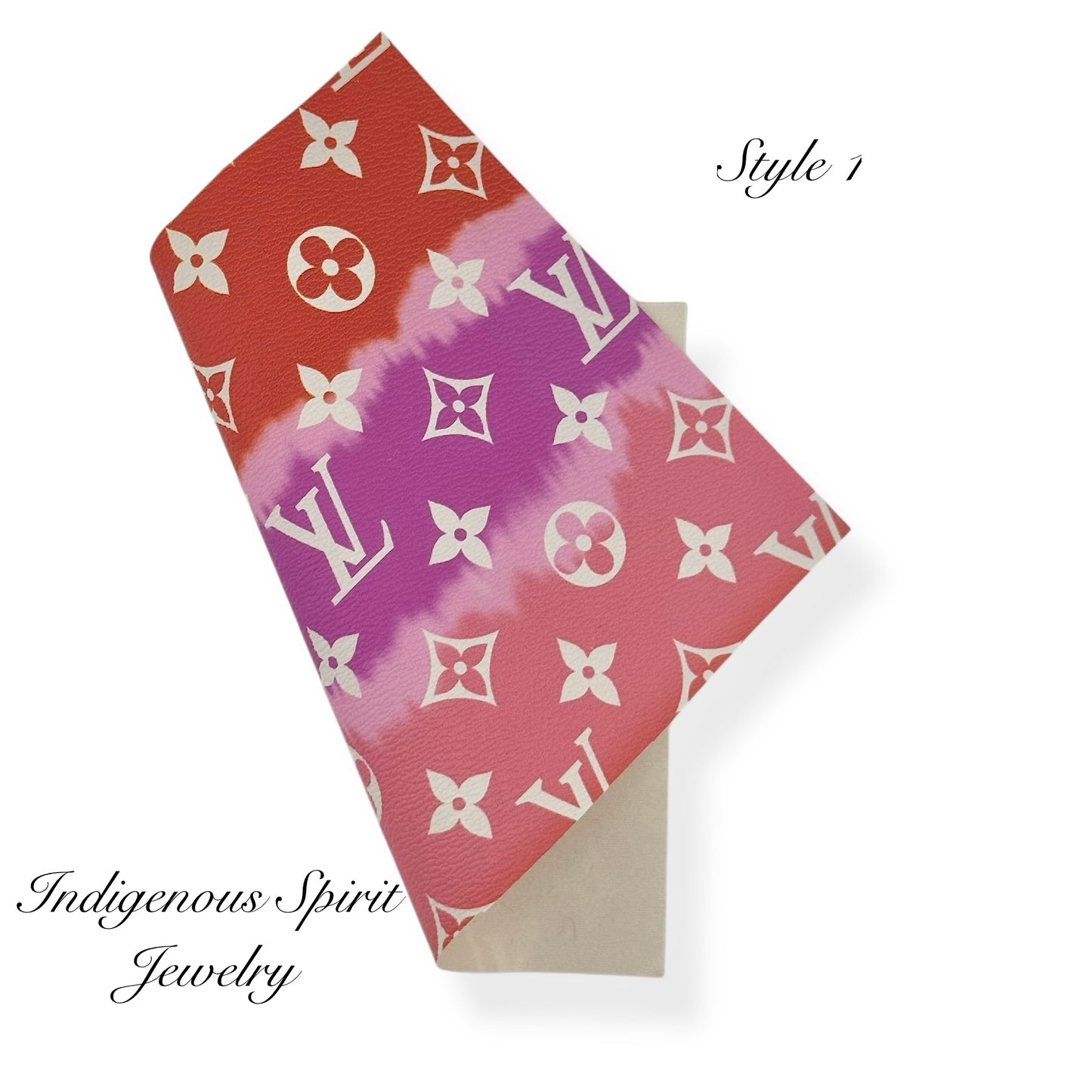 Style 3 - Pink & Love Inspired Fancy Letter Faux Leather Backing