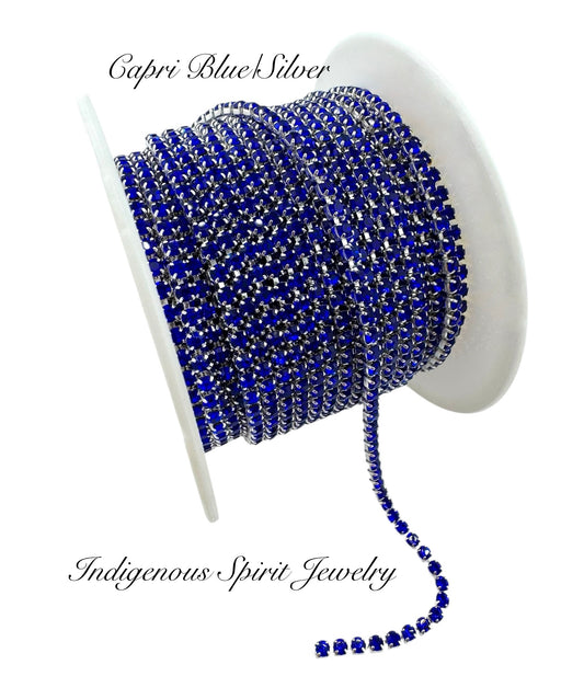 Capri Blue Silver Colour Plated