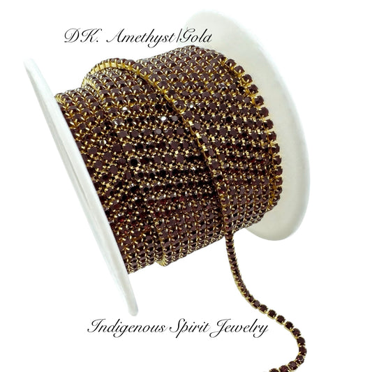 Dark Amethyst Gold Colour Plated