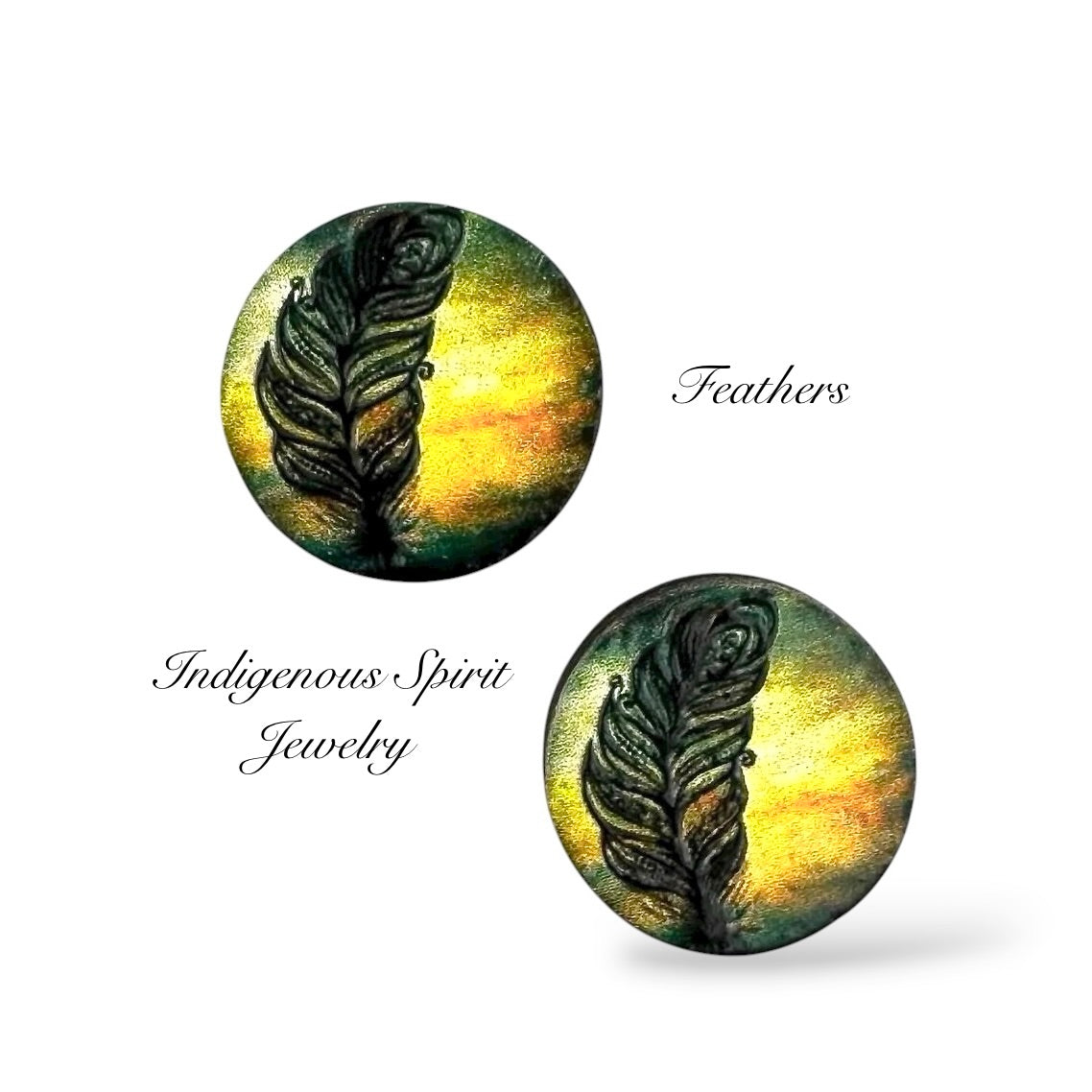 16mm Round Wood Embossed Design Cabochons (Set 3)