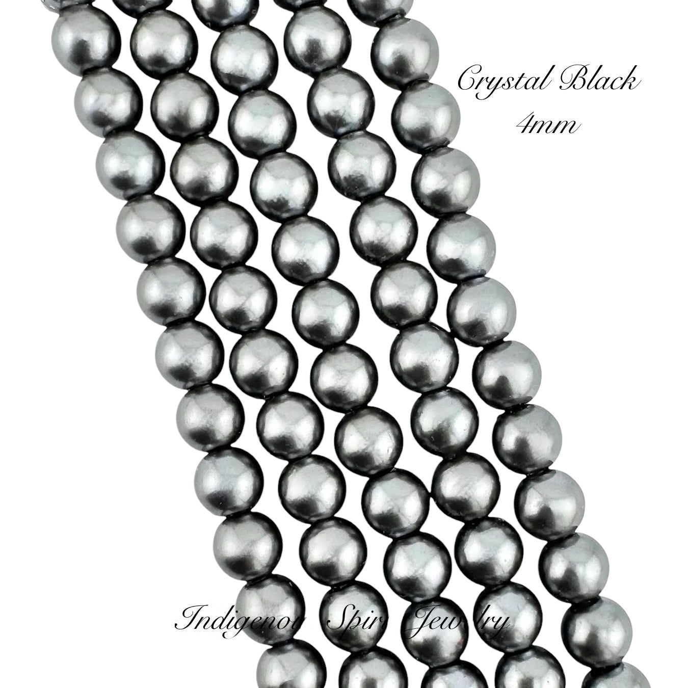 4mm Glass Pearl Strands