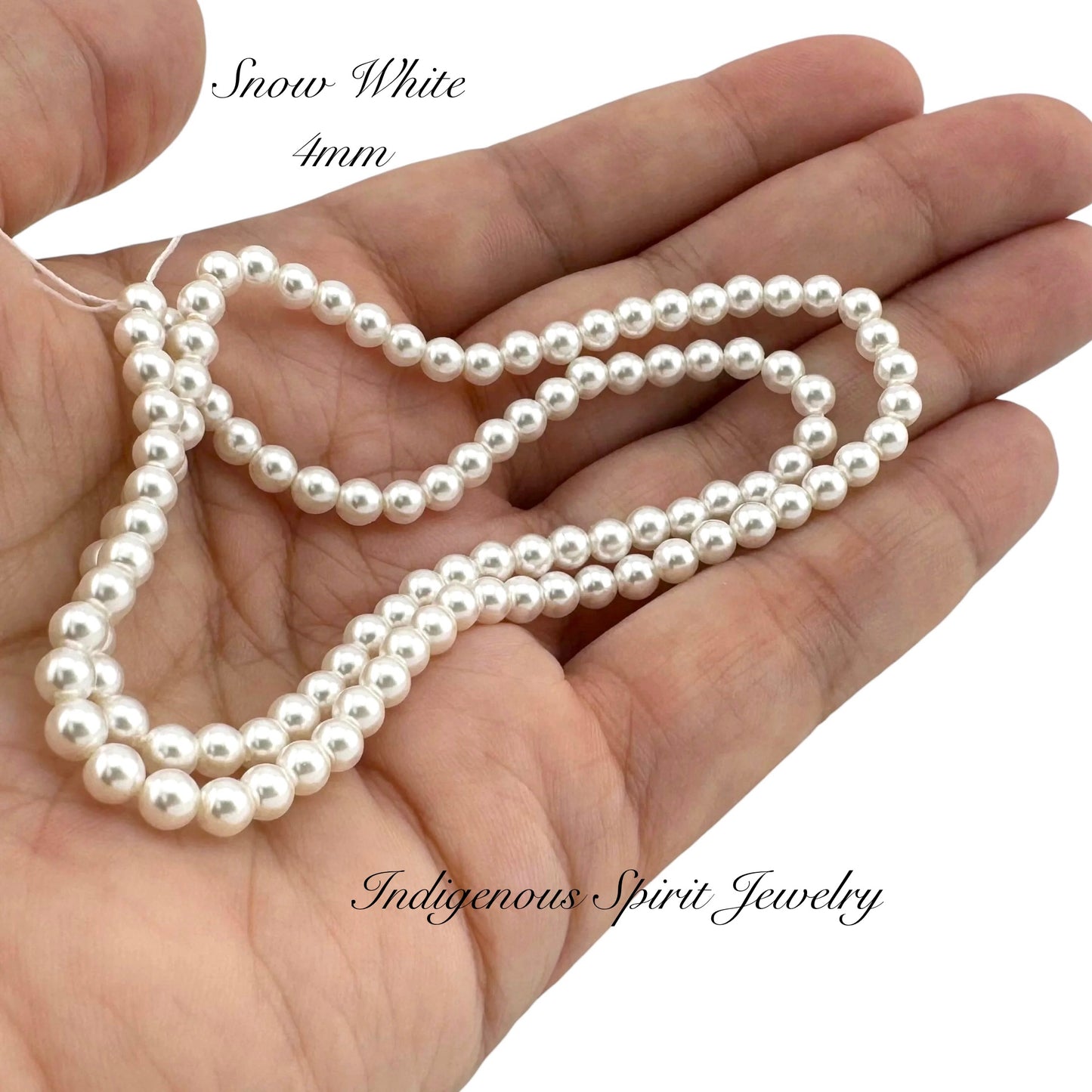 4mm Glass Pearl Strands