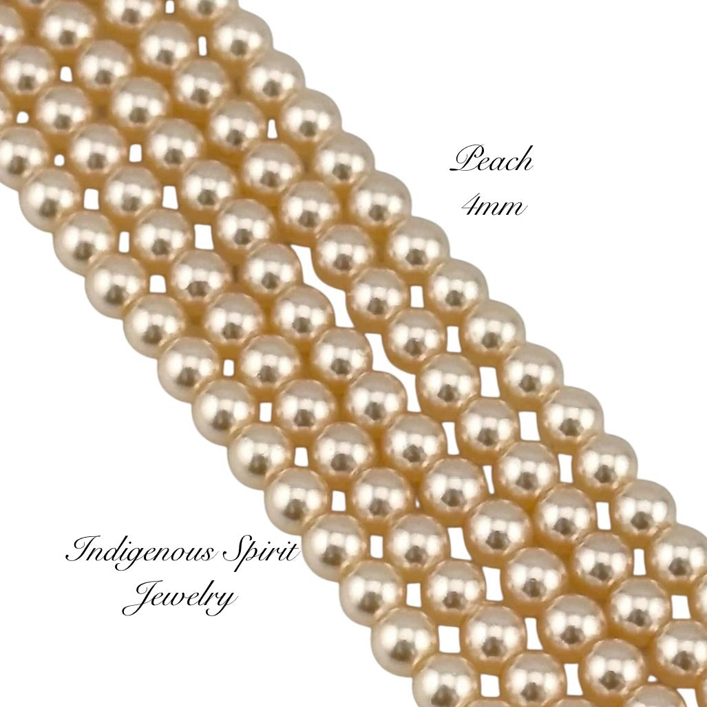 4mm Glass Pearl Strands