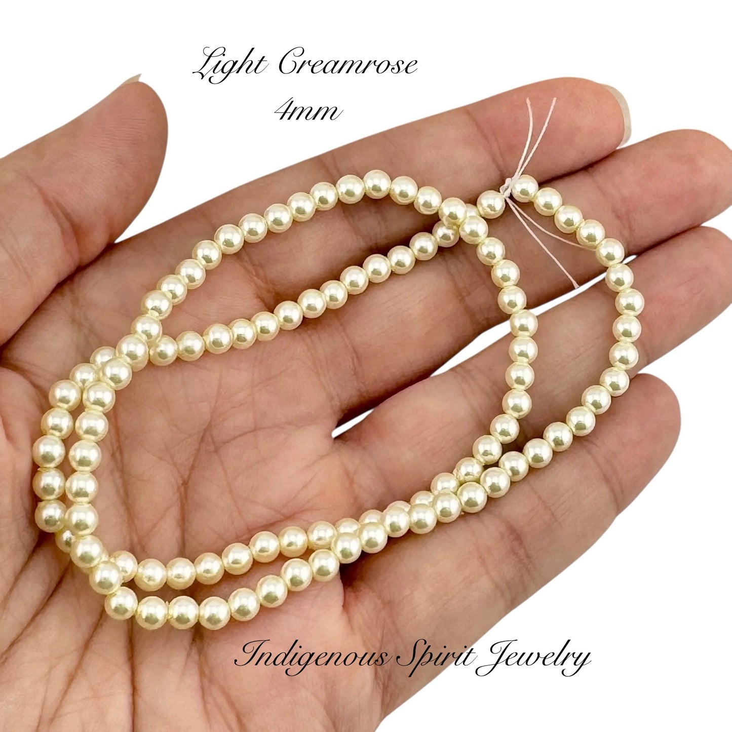 4mm Glass Pearl Strands