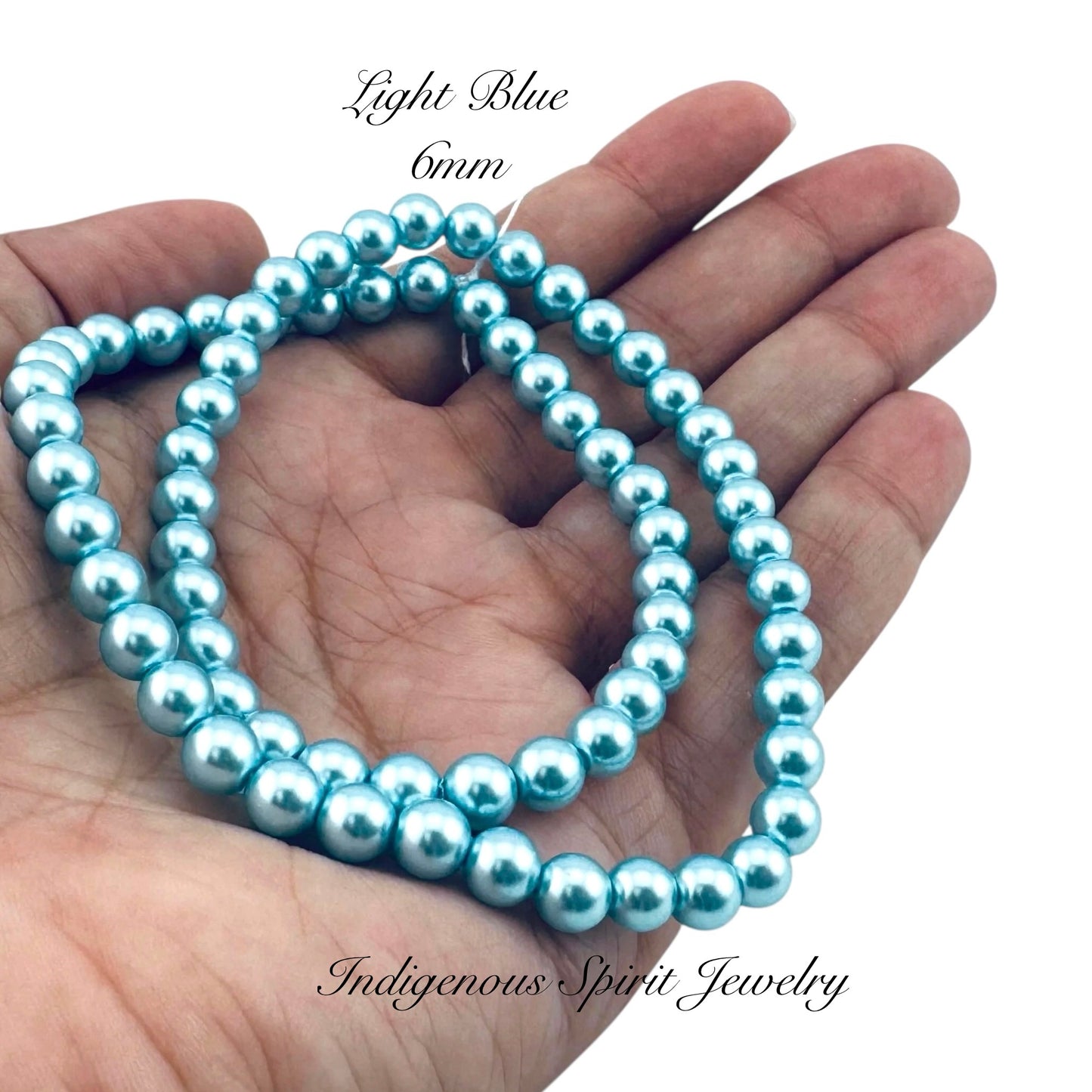 6mm Glass Pearl Strands