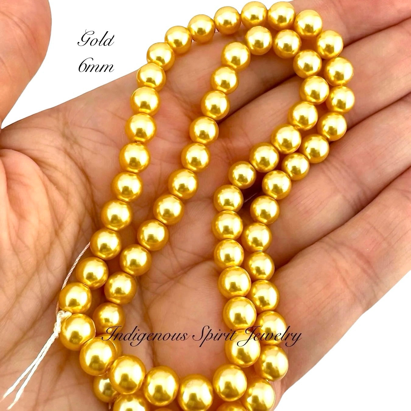 6mm Glass Pearl Strands