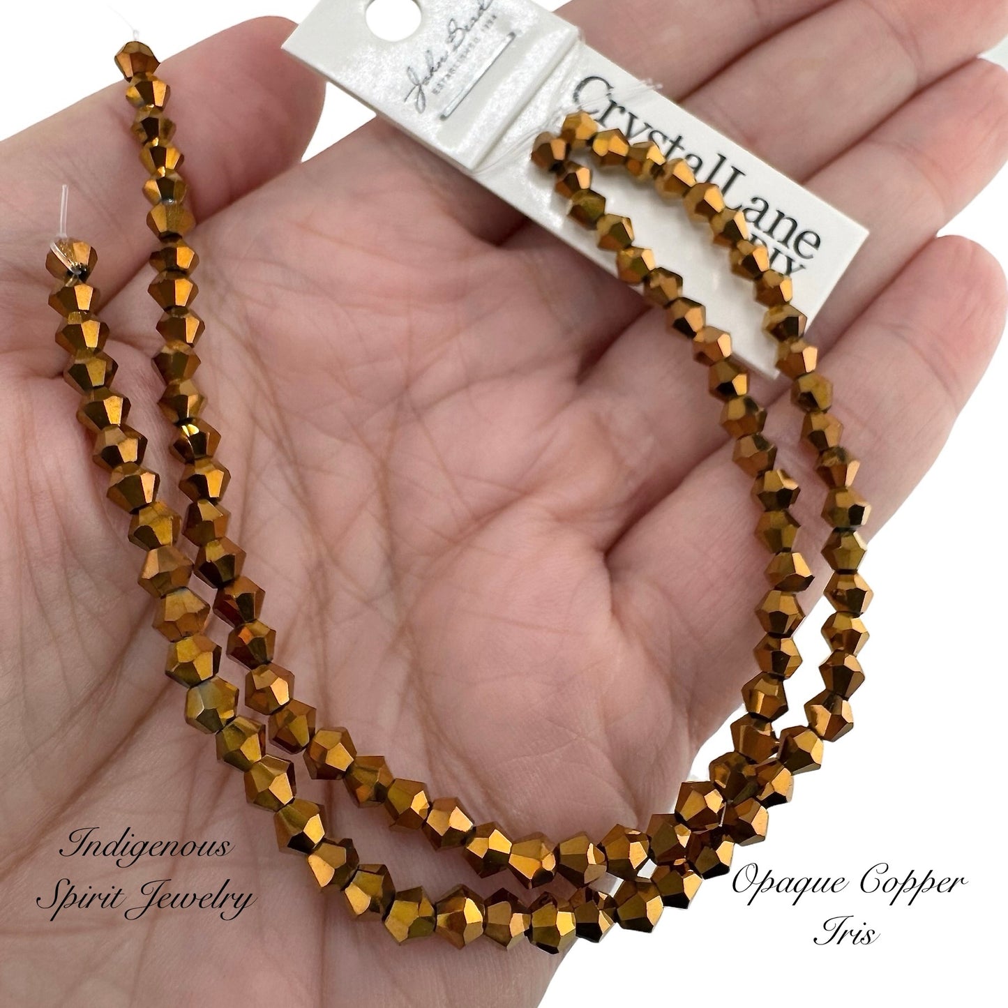 4mm Opaque Copper Iris - Crystal Lane